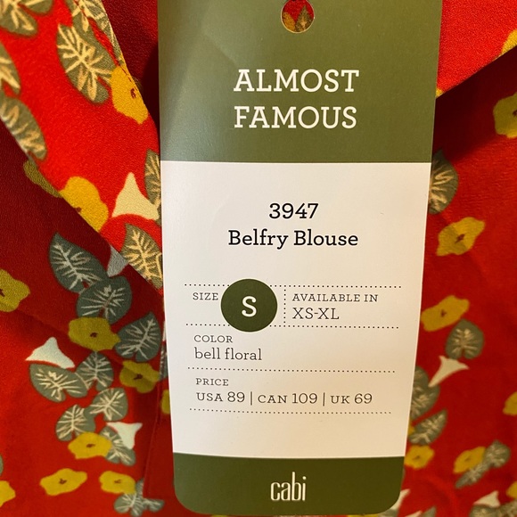 Cabi , Almost Famous Collection Belfry Blouse - Picture 2 of 6